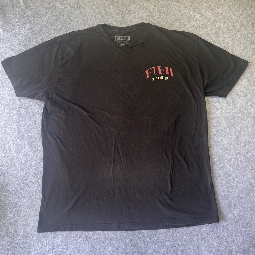Fuji 1969 Samurai Oni Mask Graphic T-Shirt XXL Black Cotton Short Sleeve